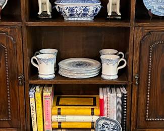 Arte Italica "Burrano" plates/mugs, vintage Italian toleware "book" box