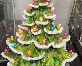1960's  18-inch Christmas ceramic tree