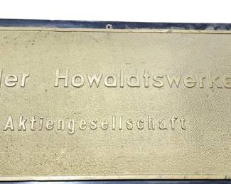 German brick and mortar sign