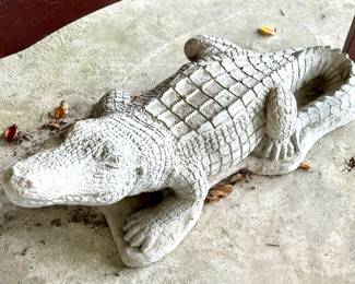 Alligator garden decor