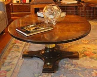 Walnut Pedestal Table, Rose Bowl