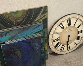 Wall clock, abstract art 