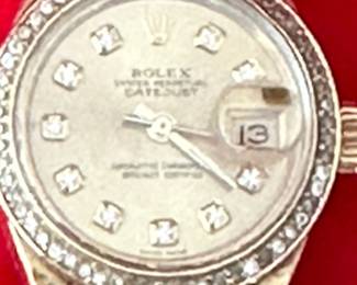Ladies President 18K Gold & Diamond Rolex Watch