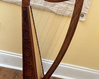 Celtic Folk Harp. 21-String with Knotwork. 