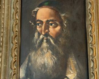 Weber Gyula Signed Original
  Rabbi Portrait Oil Painting