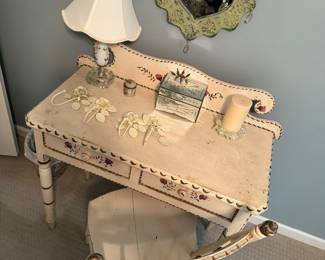 19th Century American Red Desk & Chair 