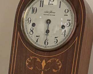 Seth Thomas Inlay Mantle Clock W/key