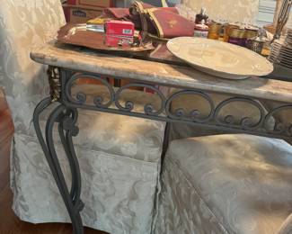 Italian scroll Wrought Iron Table for 6
