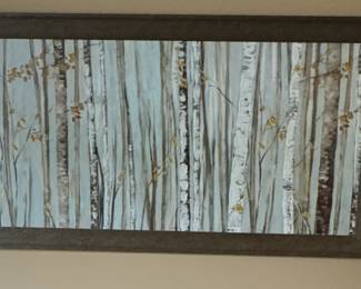 Gold Birch Forest Canvas Wall Art from Black Forest 