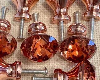 Rose gold acrylic drawer knobs