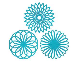 Set of 3 silicone trivet/hot pad