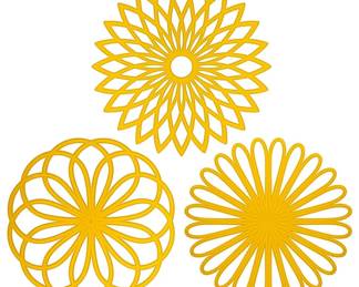 Set of 3 silicone trivet/hot pad