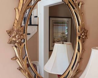Carved gilt wood vintage Italian mirror...
