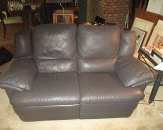 Leather loveseat 