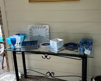Patio party ware and patio furnishings