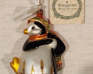 Waterford Snowball Penguin Ornament