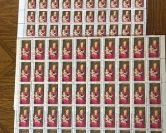 Madonna And Child 5c Christmas Stamp 2 Sheets 150 Stamps Total