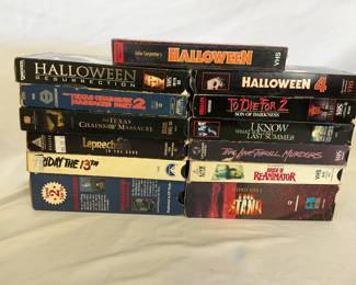 Horror Movie VHS Tapes