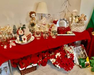 Christmas Items over 4 Dozen Silk Poinsettias