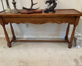 Wood console table