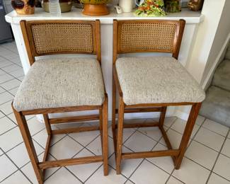 Pair MCM bar stools
