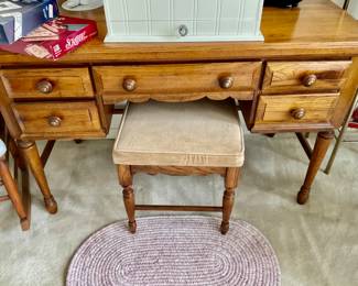 Desk/Vanity Desk with stool