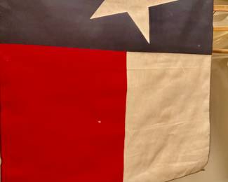 Hanging Texas flag