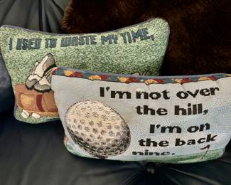 Golf throw pillows