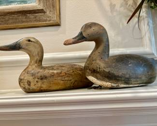 Collection of vintage wooden decoys
