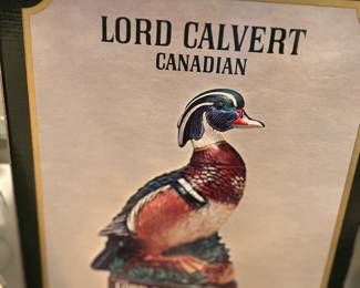Vintage Lord Calvert wood duck decanter in box