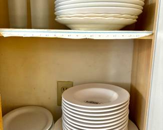 White dishes