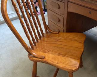 Oak desk chair