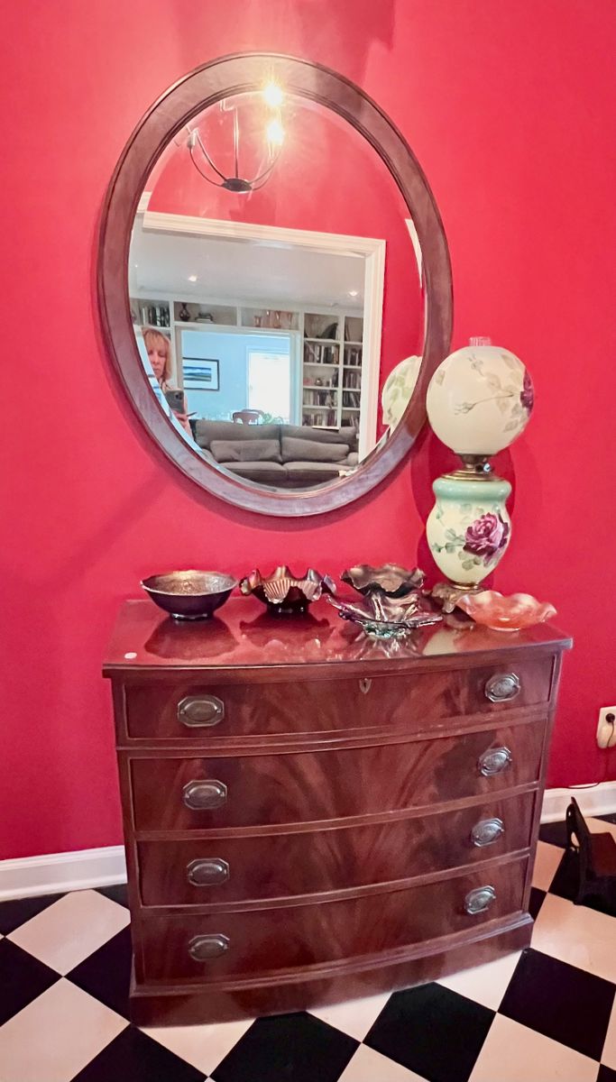 Flame Mahogany hall chest 