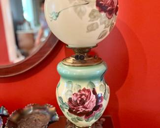 Detail of Victorian lamp