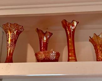 Marigold glass vases 