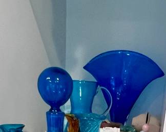 Alluring gorgeous blue glassware