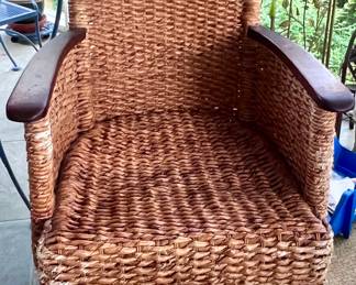 Rattan large chair.