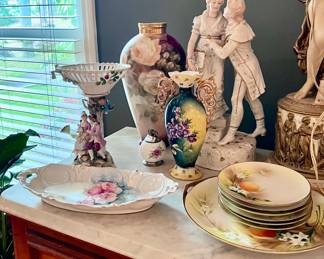 Delightful Porcelain figurines, tasteful vases, dishes & more. 