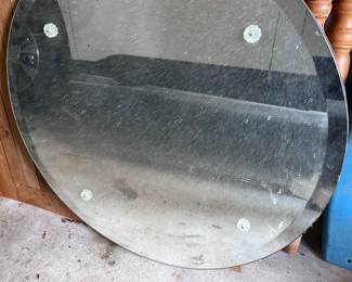 Vintage Round beveled mirror 