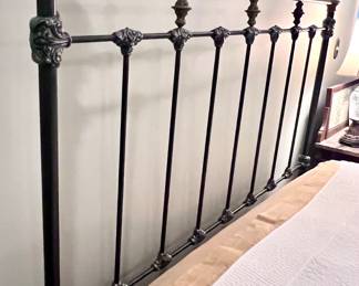 Iron headboard queen