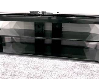 TV accessory table black low
