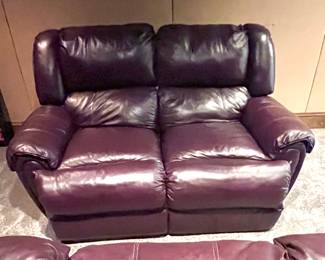 Movie theatre chairs leather maroon