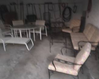Two sets of outdoor furniture