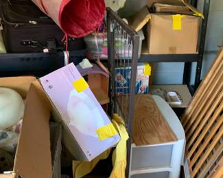 Crib parts, boxes to open