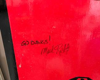Corn hole game signed by Mark Richt
