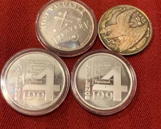 One troy ounce fine silver rounds