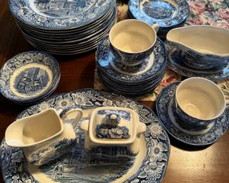 Liberty blue dinnerware