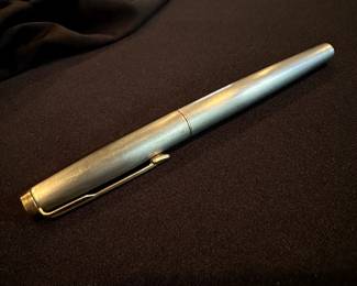 Vintage Parker T-1 Fountain Pen Titanium Double Jeweled