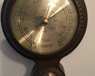 Vintage barometer & thermometer, made by Taylor
