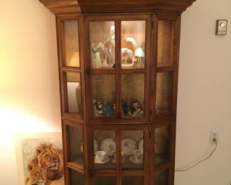 Lighting curio display cabinet